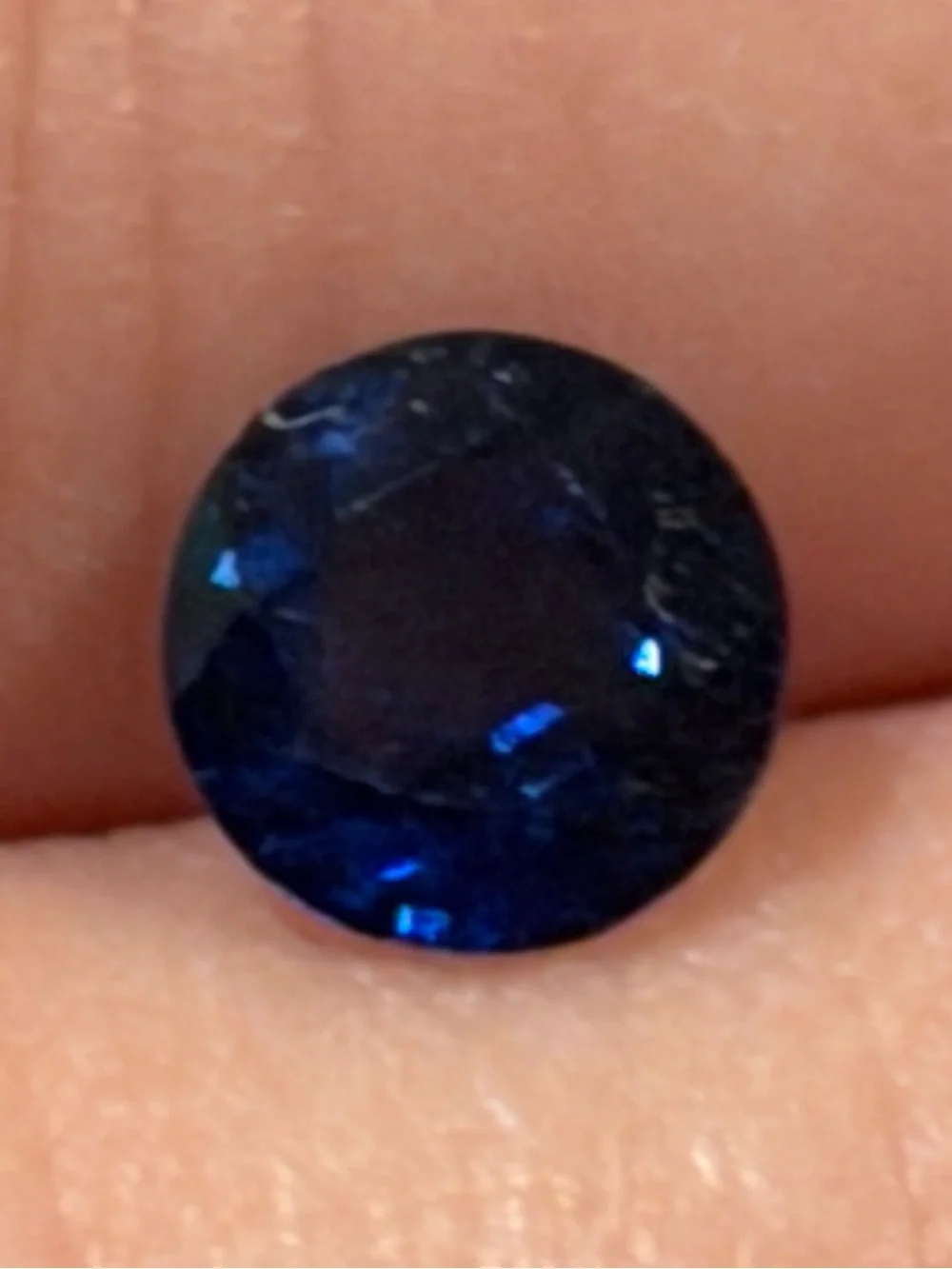 Blue sapphire Round Faceted Gemstone - Women Jewelry